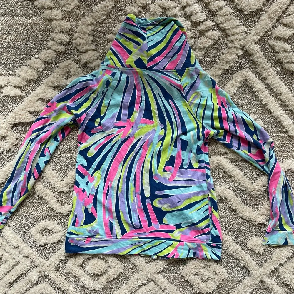 Lilly Pulitzer Indigo Sea Dreamin Angela Zip Up Size XS - Picture 7 of 8